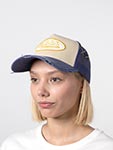 Бейсболка VON DUTCH арт. VD/1/CT/USED/13  (кремовый / синий)